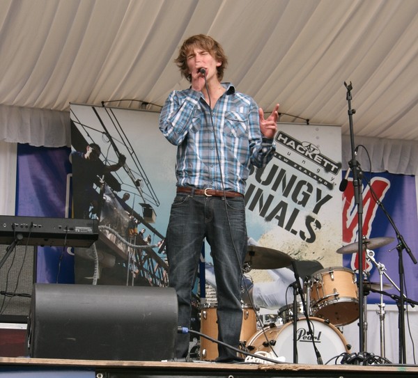  Max Gunn, winner of the AJ Hackett Bungy Youth Competition solo vocal category